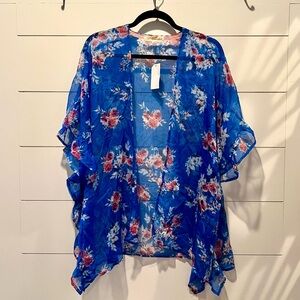 NWT, Sheer Kimono Beach Cover Up Top Sz. S